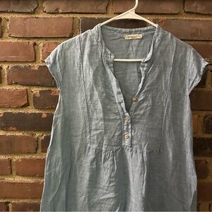 Francesca Bettini | Linen Tiered Dress Made in Italy -medium -38 chest -37” long